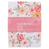 Notebook Set - Walk by Faith Berry Pink Floral Large  - 2 Corinthians 5:7